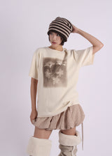 STRIPE SHIRRING LOOSE BEANIE