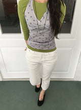 Canby Side Slit Ankle Length Capri Pants