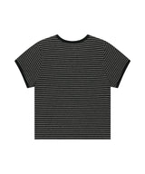 ベーシック ロゴ ストライプ リンガー ティー