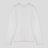 Unbalanced angora zipper knit