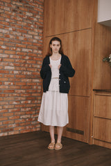 Loose cardigan (Dark grey)