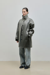 Vintage Leather Half Coat