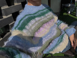 2 Low Multi Border Shaggy Knit (2color)