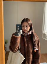 25FW★ [BAONHAUS] Temdi Stripe Pom-Pom Muffler