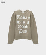 Lettering oversize heavy knit