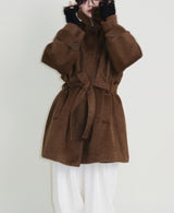 Belted Balmacan Single Alpaca Half Coat (Wool Coat/Winter Coat)