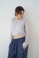 T/T Feather mohair knit - purple