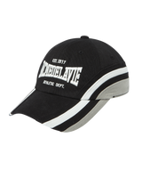 25FW THREE TONE ASYMMETRY COTTON BALL CAP BLACK