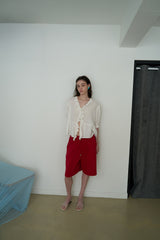 Cozy sweat shorts_red