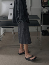 ASCLO Linen Stripe Bermuda Pants (2color)