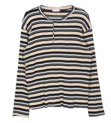 No.0872 ストライプヘンリーネックTシャツ(3color)