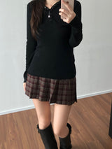 Fair Checkered Pleats Skirt (2 colors)