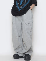 diagonal cargo sweatpants