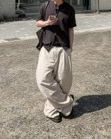Aven Linen Two-Tuck Wide Pants