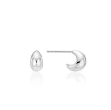 26SS★ H Edition Silver Off-Drop Hoop Earrings