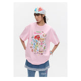 BETWEENAND x sunonebird プリントラウンドネック半袖Tシャツ