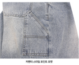 Parachute Washing Wide Denim Pants