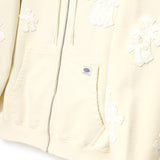 WHITE CROSS ZIP HOODIE