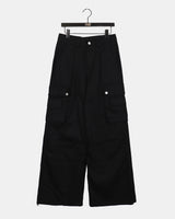 Zon pintuck wide cargo cotton pants