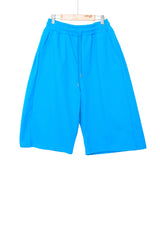 long wide sweat half pants