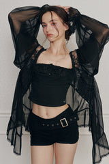 VIOLA BELTED SHORTS black