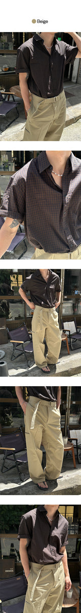 [S/S] Belt cotton wide pants (3color)