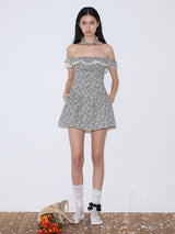 rirri 2025 Spring-Summer  オフショルダーコットンフローラルワンピース