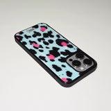 Soft Pop Leopard Phone Case Soft Blue (BK_MagSafe Glass)