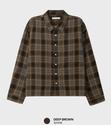 Landy 3172 Natural AVE Crop Check Long Sleeve Shirt