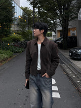 Luen Contrasted leather jacket