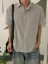 リアルーズフィットリネンハーフスリーブシャツ