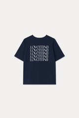 マルチプリンティングTシャツ_ネイビー
