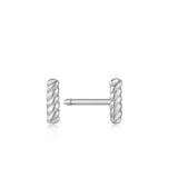 Rope Detail Line Stud 925 Silver Earring E036-01H (Worn by Seo Eun-kwang)