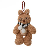 NERD WITTY BUNNY KEYRING [BEIGE]