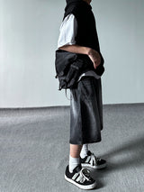 AD brush bermuda black denim