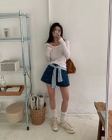 [BELLIDE MADE] 8 colors テンセルレイヤードUネックTシャツ