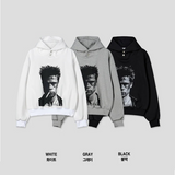 [Unisex] Crop printing hood t-shirts(3color)