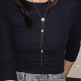 drop button necklace