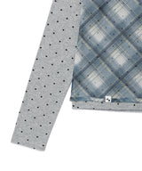 SHEER CHECK LAYERED LS TEE(CV2GFFT557A)