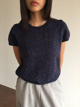 Kiko cap sleeve half knit (2color)