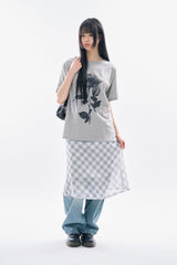 Viva see-through check skirt