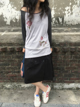 Double-Button Skirt