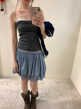 lace mini skirt