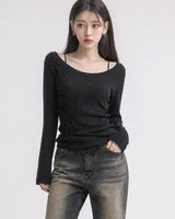 (W's) Petal Ribbed Knit
