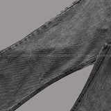 SK スノーフレアフィットデニムパンツ (2 colors)