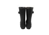 Roller Buckle Round Check Midi Rain Boots
