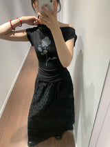 ロージーオフショルダーTシャツ (3color)