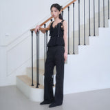 STANDARD COTTON PANTS-BLACK