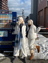 フランダーアイケチェックビッグマフラー