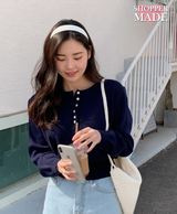 [SHOPPERMADE] ソフトハーフボタンニット (3color)